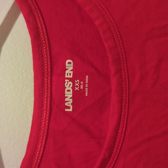 Lands end XXS cherry red long Sleeve tee - Picture 2 of 5